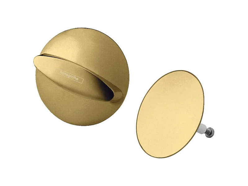 Set de finition vidage baignoire HANSGROHE Flexaplus aspect doré poli