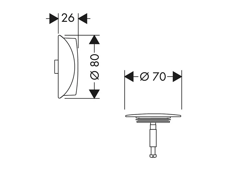 Set de finition vidage baignoire HANSGROHE Flexaplus bronze brossé