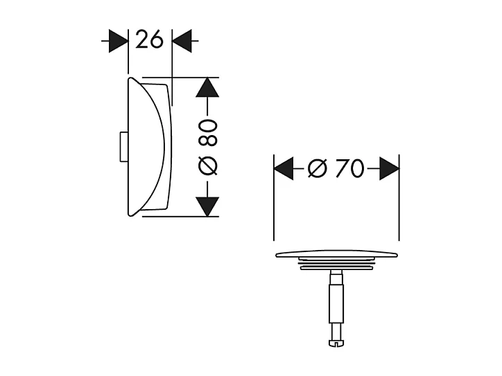 Set de finition vidage baignoire HANSGROHE Flexaplus bronze brossé