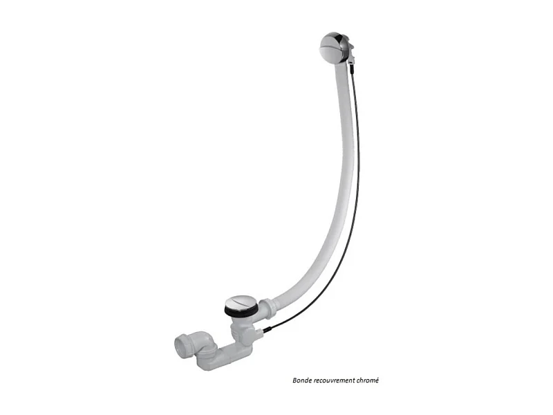 Vidage chromé pour baignoire Jacob delafon