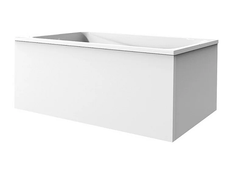 JACOB DELAFON Tablier frontal pour baignoire rectangulaire 180 x 90 x 60 cm installation angle Blanc mat