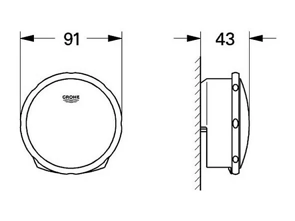 Grohe Façade système de vidage par remplissage Baignoire Talentofill