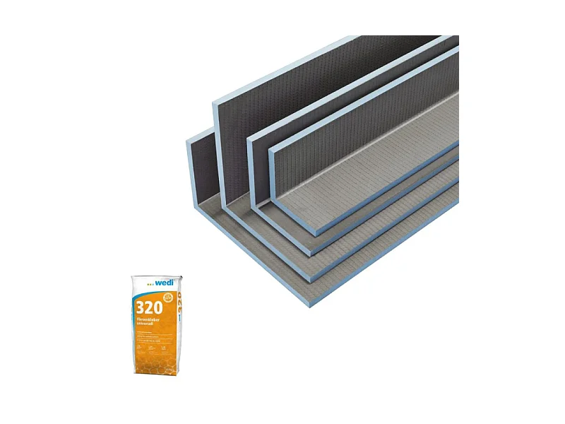 Coffre d'habillage WEDI Mensolo L 250 x 30 x 30 + colle 320