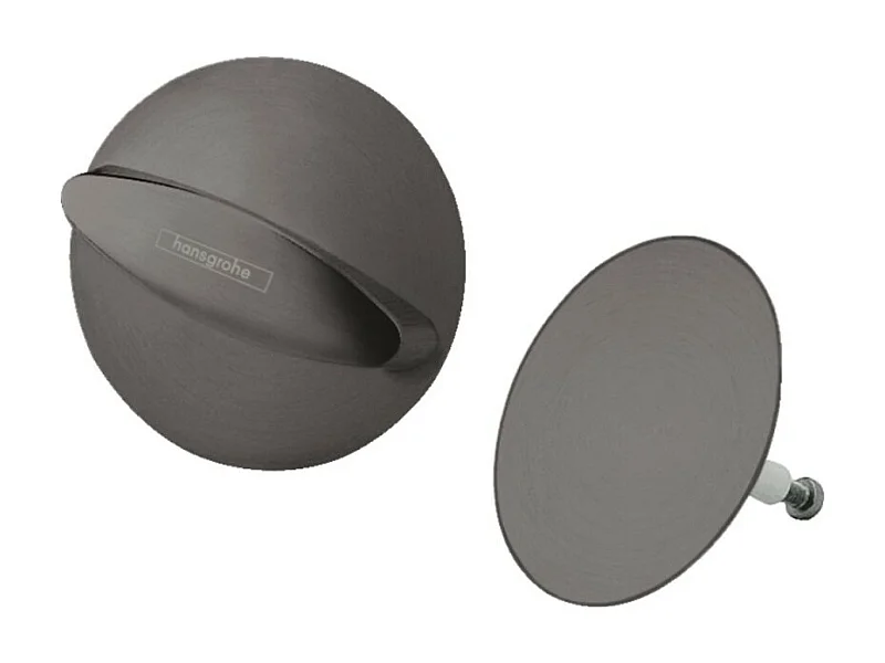 Set de finition vidage baignoire HANSGROHE Flexaplus noir chromé brossé
