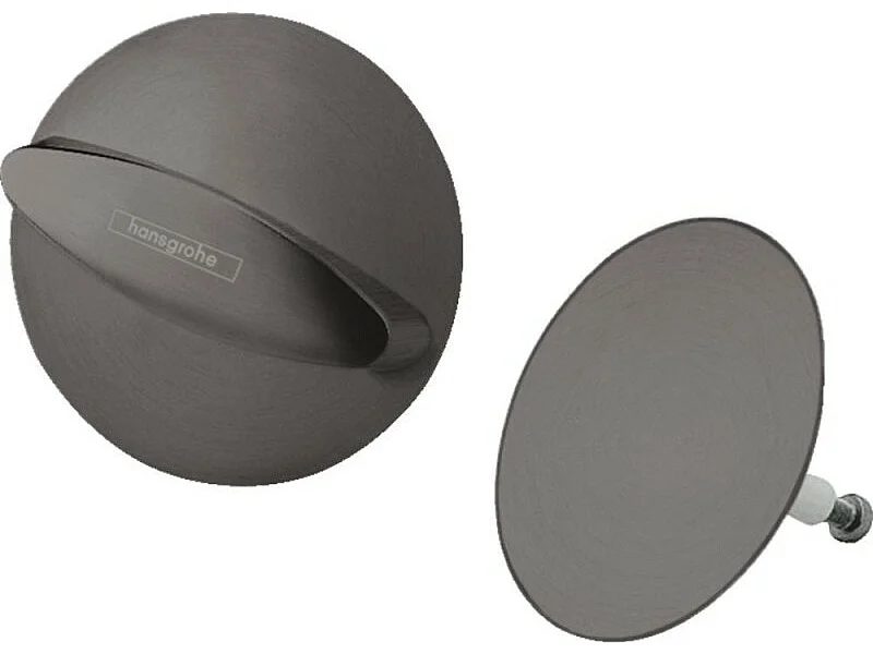 Set de finition vidage baignoire HANSGROHE Flexaplus noir chromé brossé