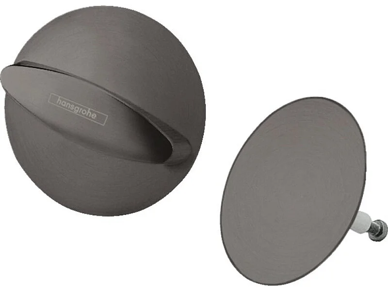 Set de finition vidage baignoire HANSGROHE Flexaplus noir chromé brossé