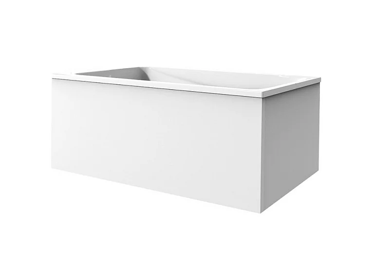 JACOB DELAFON Tablier frontal pour baignoire rectangulaire 180 x 90 x 60 cm installation angle Blanc