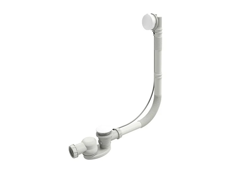 Vidage baignoire extra plat JACOB DELAFON câble long (1m) Blanc mat