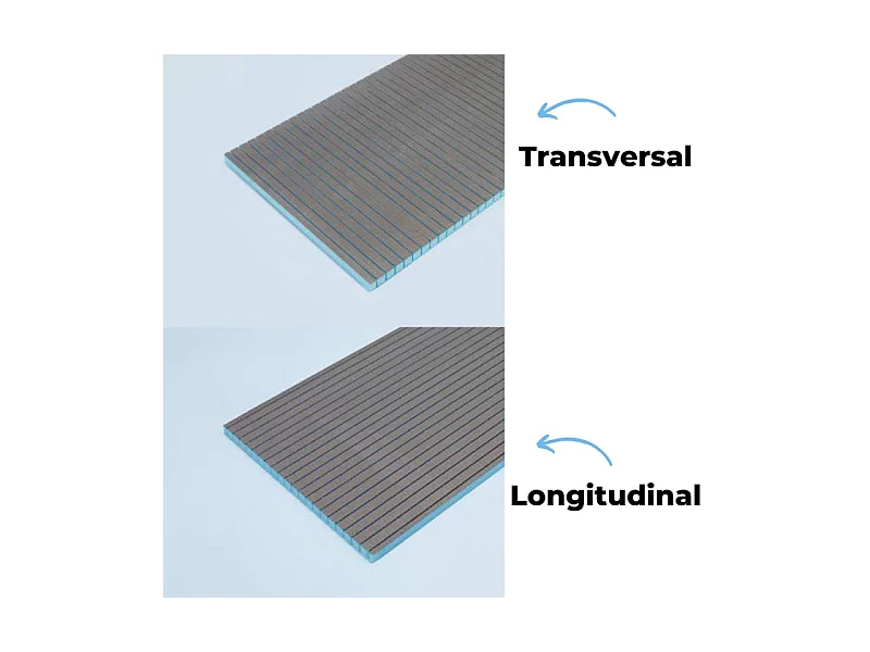 Panneaux de construction WEDI Construct, formes rondes transveral 250 x 60 x 3 cm