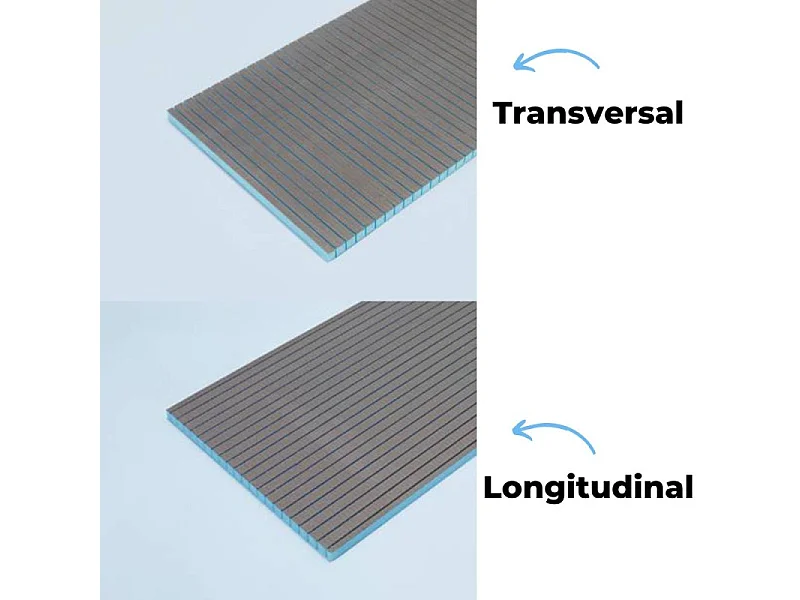 Panneaux de construction WEDI Construct, formes rondes transveral 250 x 60 x 3 cm