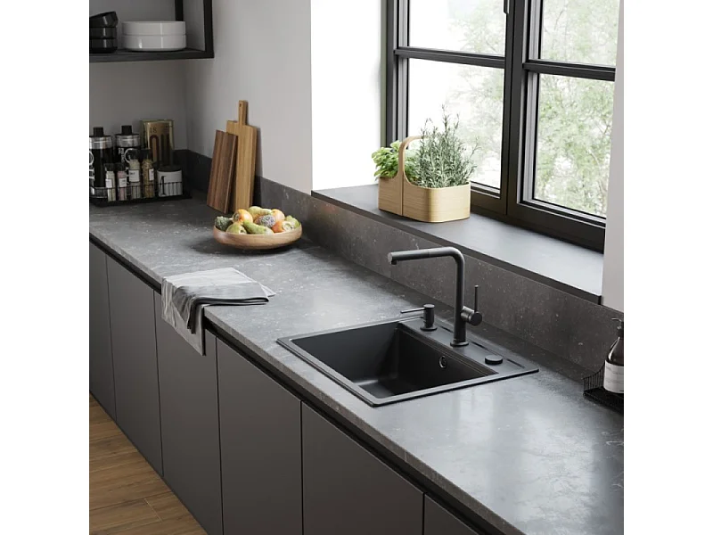 Grifo de cocina con ducha HANSGROHE Talis M54 270 negro mate