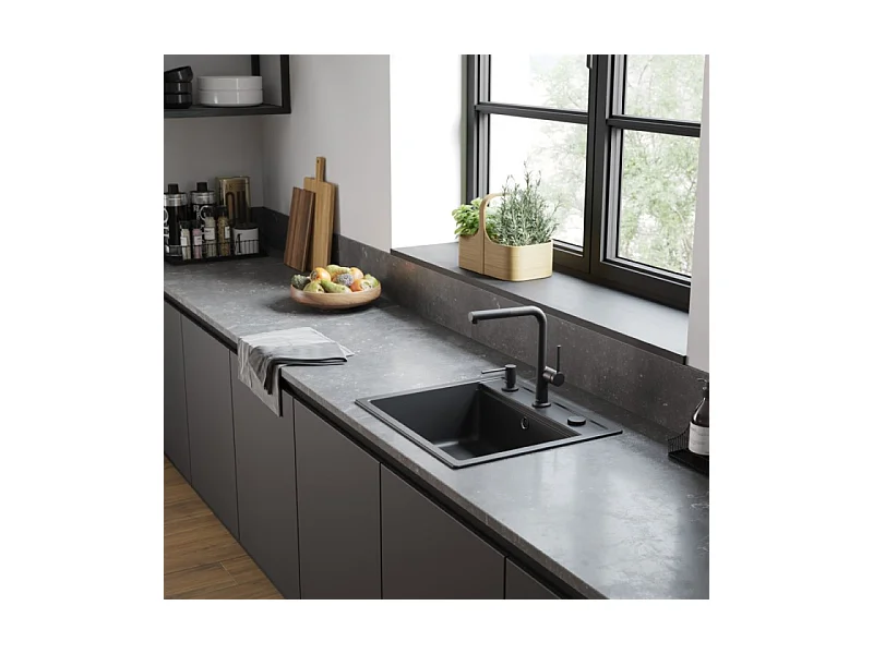 Robinet de cuisine avec douchette HANSGROHE Talis M54 270 noir mat