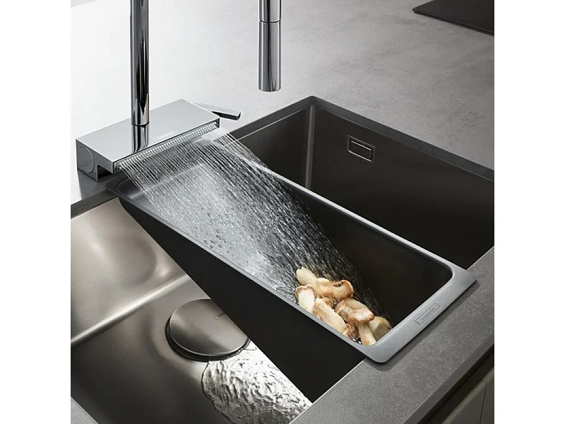Grifo de cocina con HANSGROHE Aquno Select M81 170 chorro cromado de 3 chorros