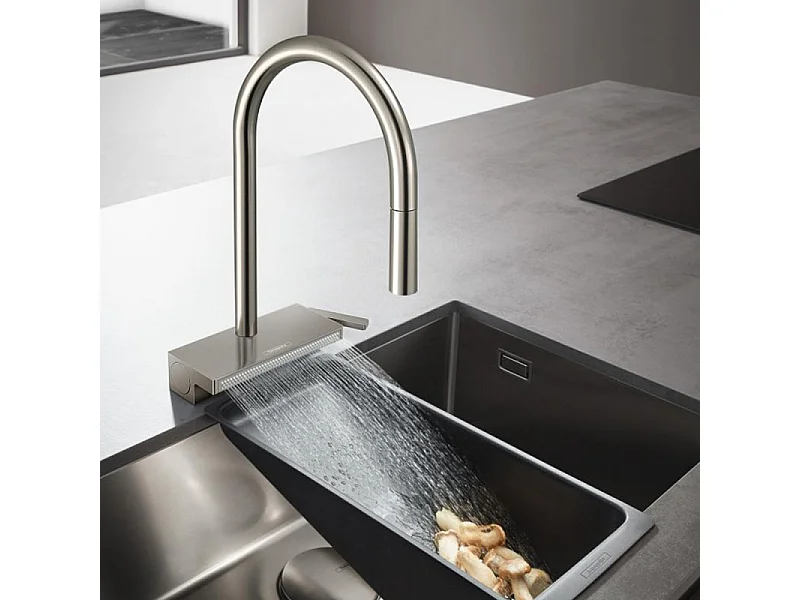 Robinet de cuisine avec douchette HANSGROHE Aquno Select M81 170 3 jets chromé