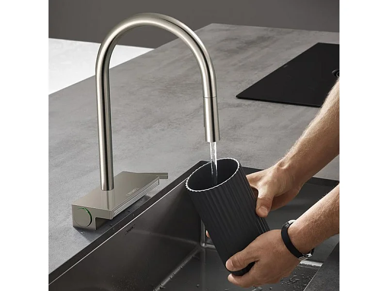 Robinet de cuisine avec douchette HANSGROHE Aquno Select M81 170 3 jets chromé