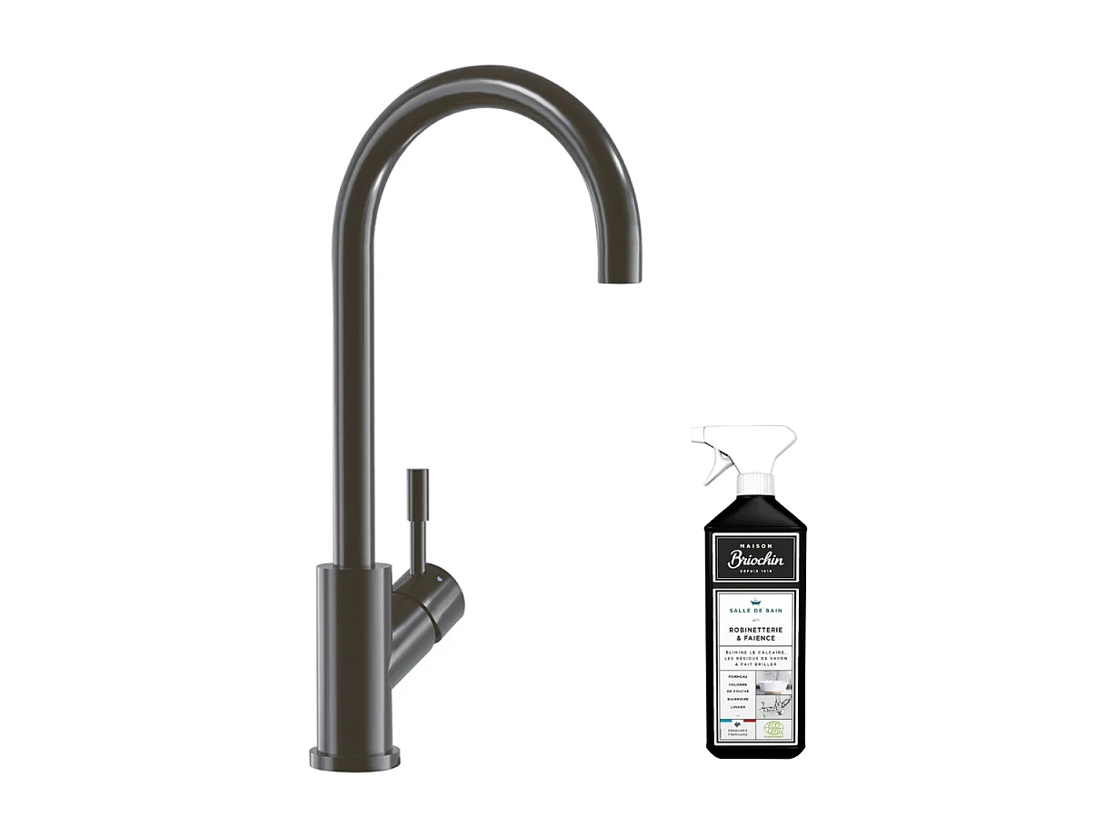 Robinet cuisine VILLEROY ET BOCH Umbrella anthracite + nettoyant