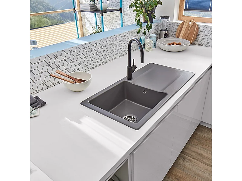 Robinet cuisine VILLEROY ET BOCH Umbrella flex anthracite