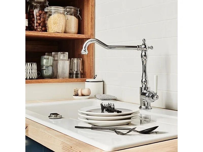 Mitigeur cuisine JACOB DELAFON Cleo, Bec haut, chrome