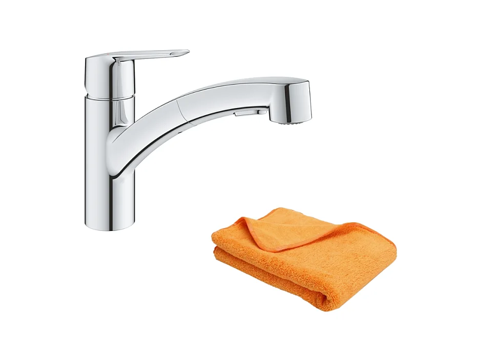 Robinet de cusine avec douchette GROHE Start 2021 + microfibre