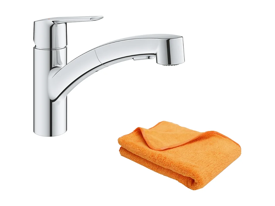 Robinet de cusine avec douchette GROHE Start 2021 + microfibre