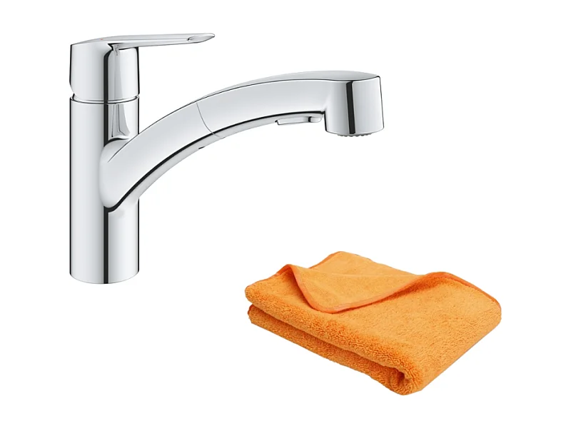 Robinet de cusine avec douchette GROHE Start 2021 + microfibre