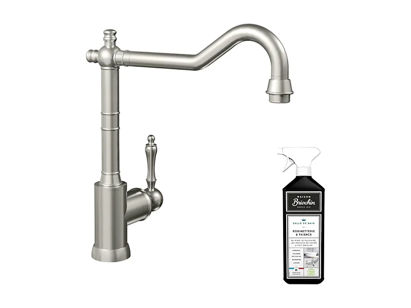 Robinet cuisine VILLEROY ET BOCH Avia 2.0 Acier massif + nettoyant