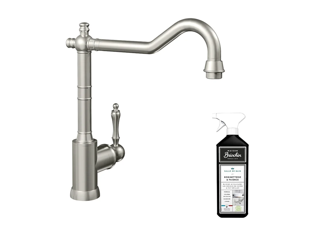 Robinet cuisine VILLEROY ET BOCH Avia 2.0 Acier massif + nettoyant