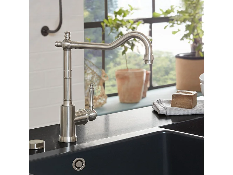 Robinet cuisine VILLEROY ET BOCH Avia 2.0 Acier massif + nettoyant