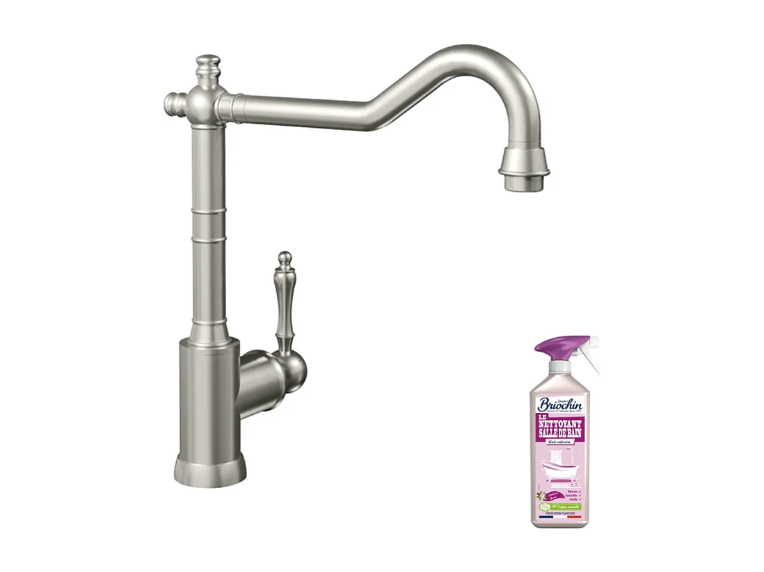 Robinet cuisine VILLEROY ET BOCH Avia 2.0 Acier massif + nettoyant