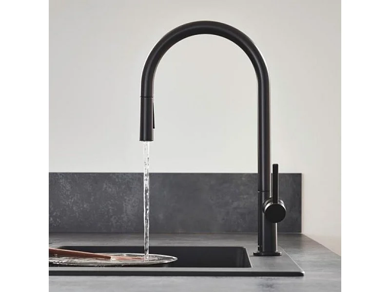 Grifo de cocina con ducha HANSGROHE Talis M54 210 negro mate