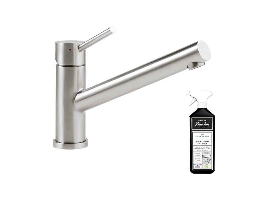 Robinet cuisine rabattable VILLEROY ET BOCH Como window acier massif + nettoyant