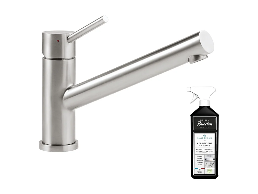 Robinet cuisine rabattable VILLEROY ET BOCH Como window acier massif + nettoyant