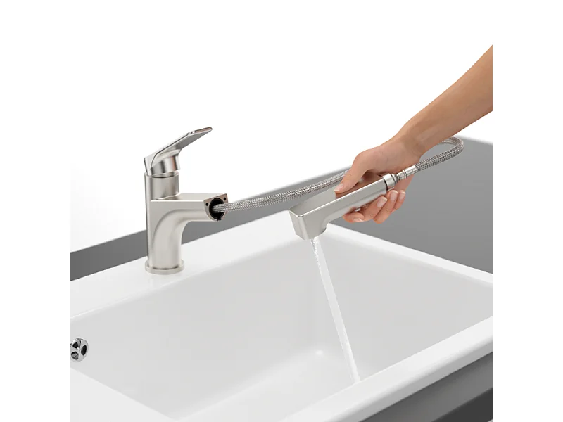 Robinet cuisine VILLEROY ET BOCH Junis Shower chromé