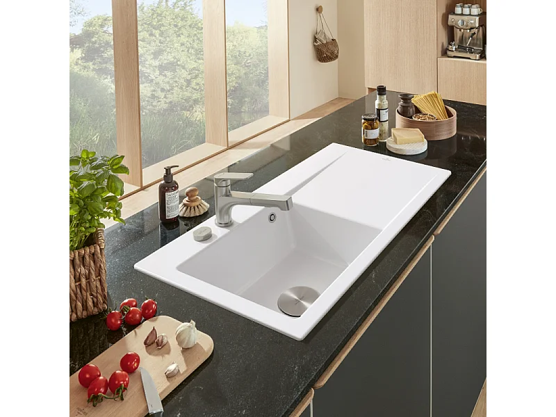 Robinet cuisine VILLEROY ET BOCH Junis Shower chromé