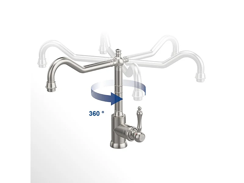 Robinet cuisine VILLEROY ET BOCH Avia 2.0 Acier massif