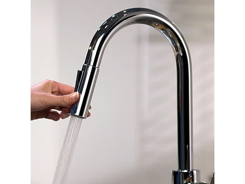 Robinet de cuisine avec douchette HANSGROHE Focus M41 240 2 jets chromé