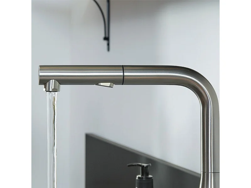 Robinet cuisine VILLEROY ET BOCH Subway Style Shower acier massif + nettoyant