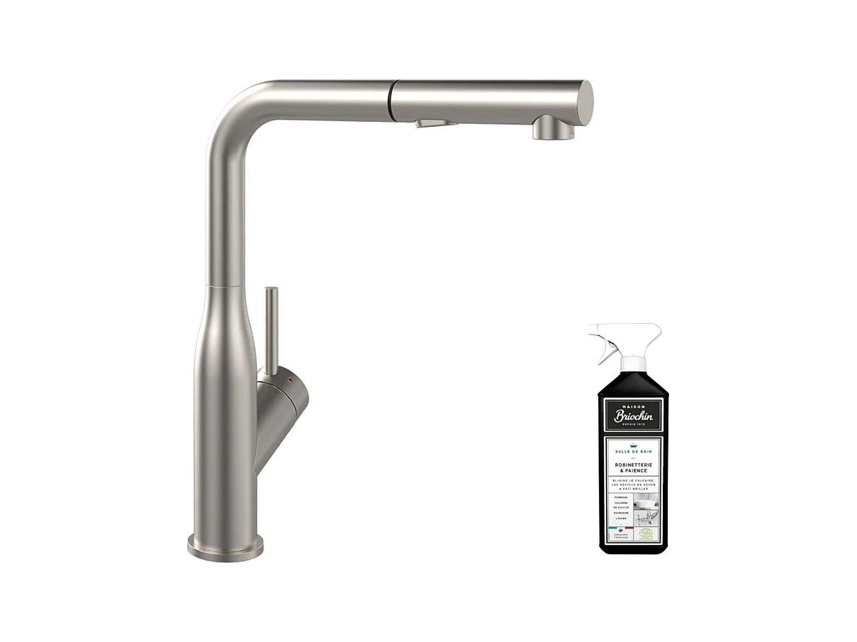 Robinet cuisine VILLEROY ET BOCH Subway Style Shower acier massif + nettoyant