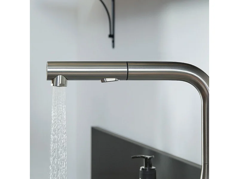 Robinet cuisine VILLEROY ET BOCH Subway Style Shower acier massif + nettoyant