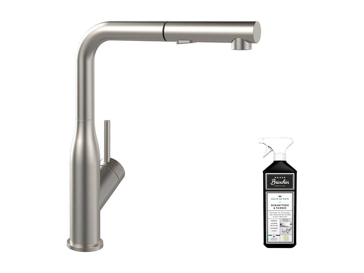 Robinet cuisine VILLEROY ET BOCH Subway Style Shower acier massif + nettoyant