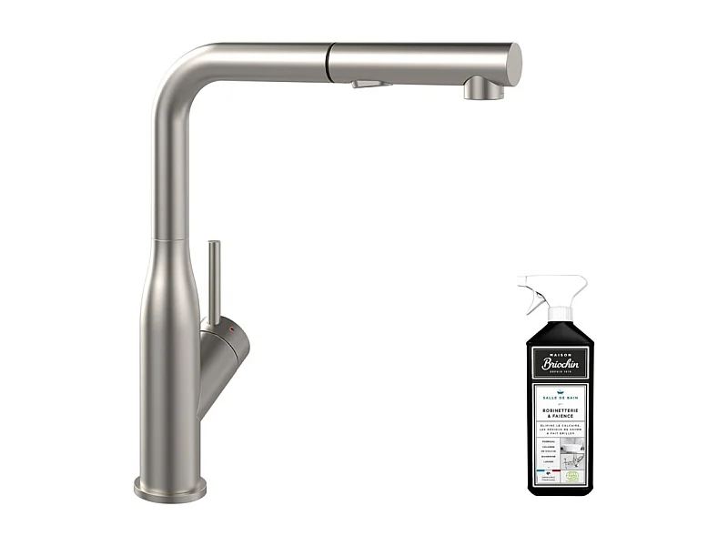 Robinet cuisine VILLEROY ET BOCH Subway Style Shower acier massif + nettoyant