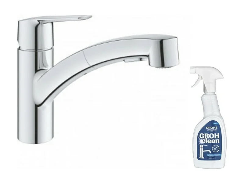 Robinet de cusine avec douchette GROHE Start 2021 + nettoyant GrohClean
