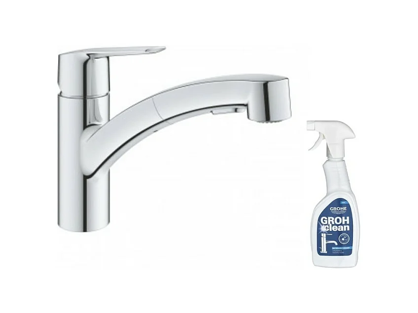 Robinet de cusine avec douchette GROHE Start 2021 + nettoyant GrohClean