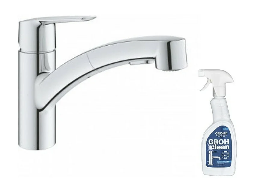 Robinet de cusine avec douchette GROHE Start 2021 + nettoyant GrohClean
