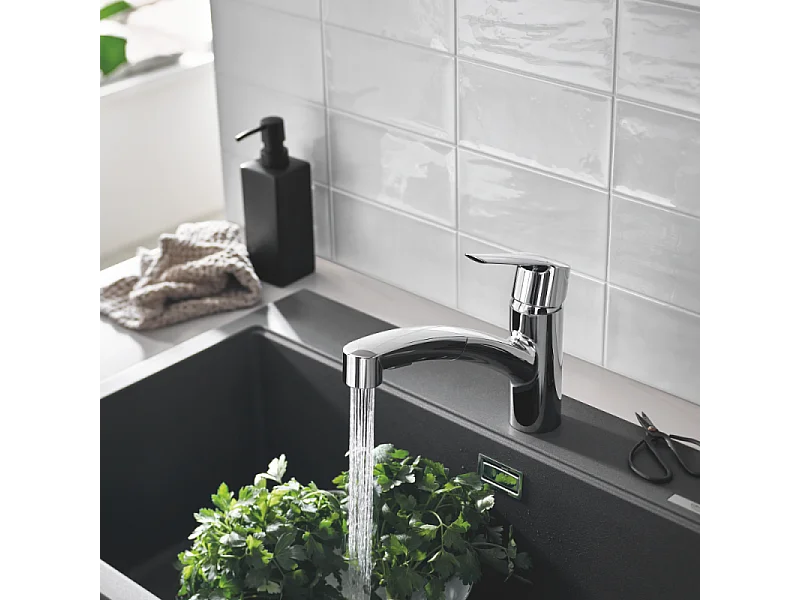 Robinet de cusine avec douchette GROHE Start 2021 + nettoyant GrohClean