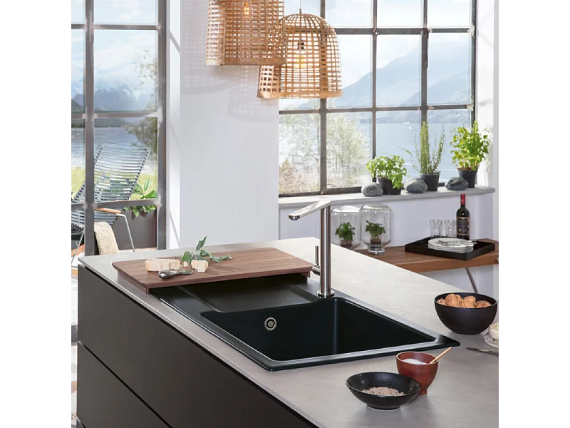 Robinet cuisine VILLEROY ET BOCH Finera acier massif