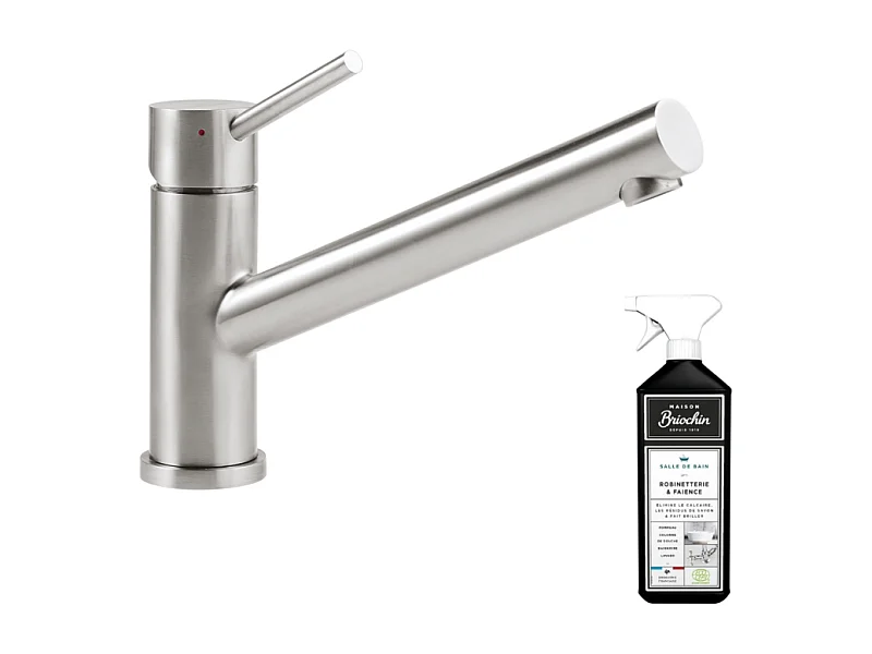 Robinet cuisine VILLEROY ET BOCH Como Acier massif + nettoyant