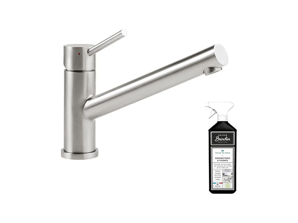 Robinet cuisine VILLEROY ET BOCH Como Acier massif + nettoyant