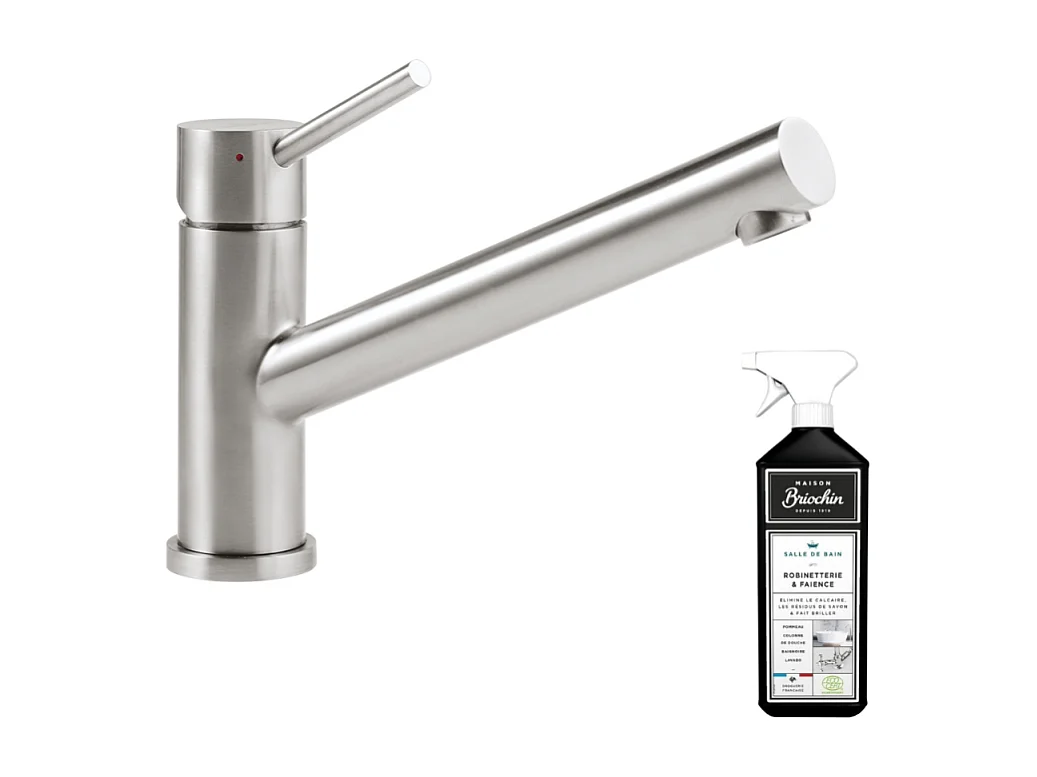 Robinet cuisine VILLEROY ET BOCH Como Acier massif + nettoyant