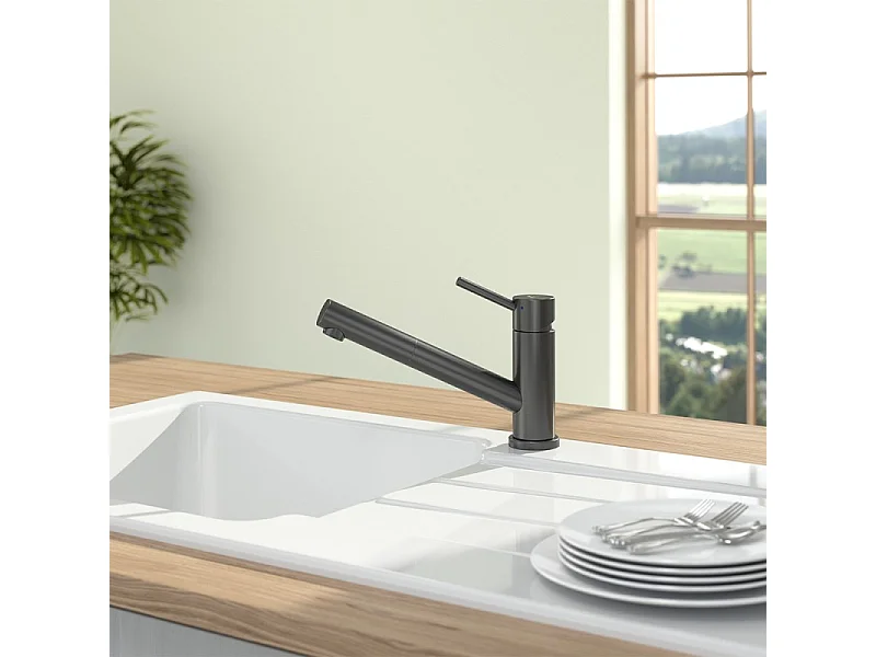Robinet cuisine rabattable VILLEROY ET BOCH Como Shower window Anthracite + nettoyant